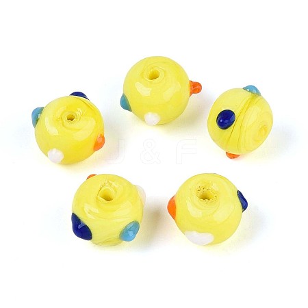Handmade Lampwork Bumpy Beads LAMP-ZX003-07-05-1