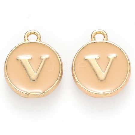 Golden Plated Alloy Enamel Charms LS-ENAM-S118-06V-1