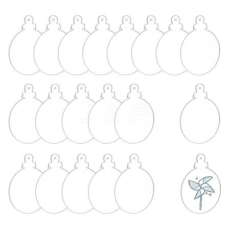 Transparent Acrylic Disc Pendants TACR-NB0001-07B-1