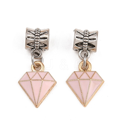 Alloy Enamel European Dangle Charms PALLOY-YW010-02-1
