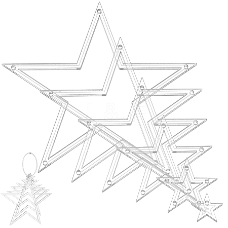 Transparent Acrylic Sewing Template AJEW-NB0007-10E-1