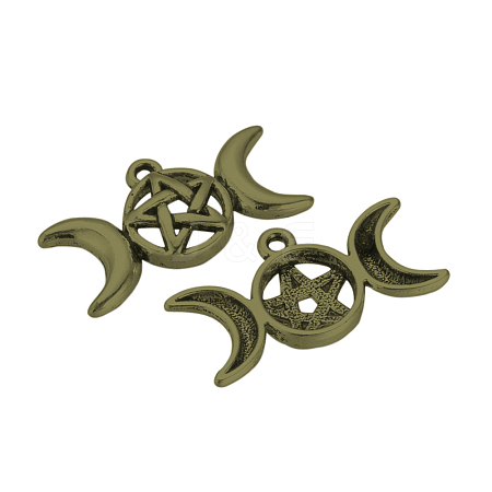 Tibetan Style Alloy Pendants TIBE-Q070-51AB-NR-1