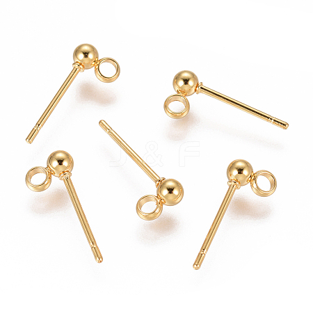 304 Stainless Steel Stud Earring Findings STAS-F227-18B-G01-1