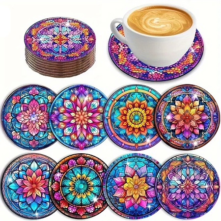 DIY Coaster Diamond Painting Kit PW-WG9618F-06-1