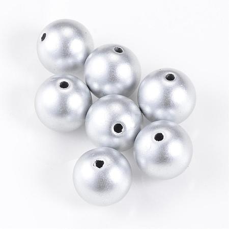 Matte Style Spray Painted Acrylic Beads ACRP-S669-16mm-01-1