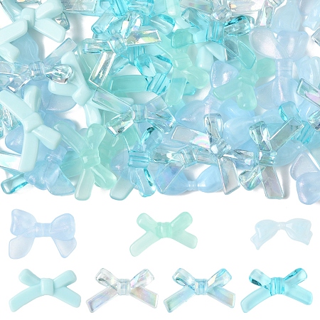 70Pcs 7 Styles Opaque & Transparent Acrylic Beads MACR-FS0002-13-1