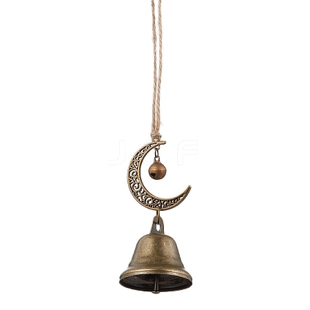 Iron Bell Pendant Decoration HJEW-JM02233-1