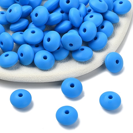 100Pcs Food Grade Eco-Friendly Silicone Beads SIL-YW0001-84F-1