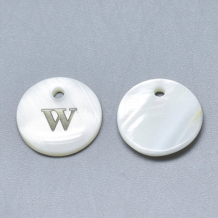 Natural White Shell Mother of Pearl Shell Charms LS-SSHEL-N036-053W-1