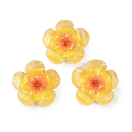 Flower Series Resin Cabochons CRES-Q008-01B-1