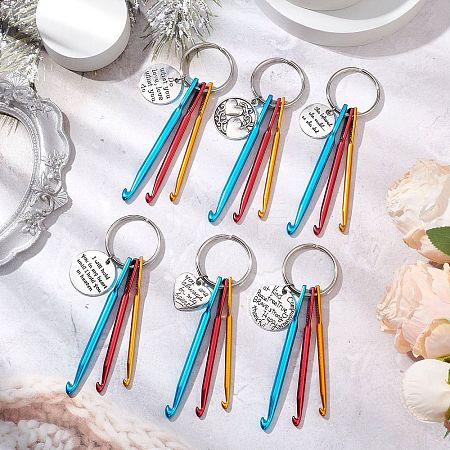 Aluminum Crochet Hooks Keychain KEYC-JKC01013-1