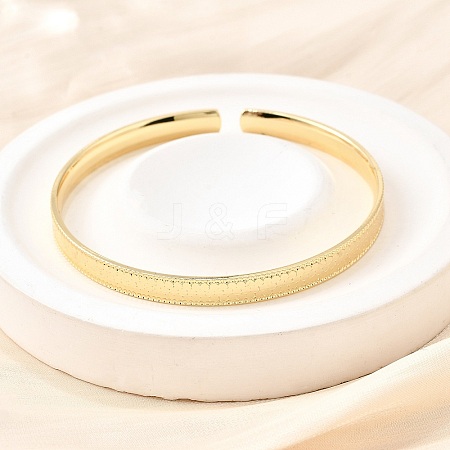 Brass Cuff Bangles for Women BJEW-G742-01G-1