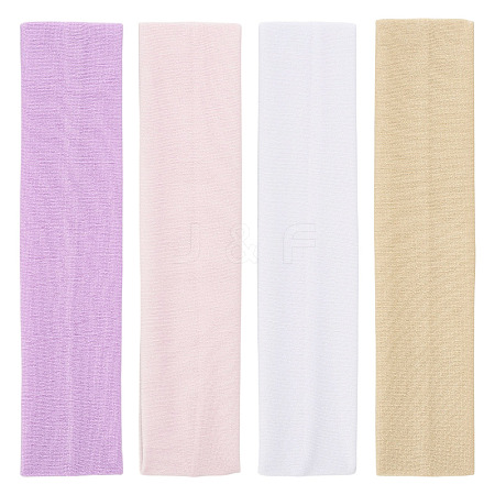 8Pcs 4 Colors Milk Silk Cloth Hair Bands OHAR-TAD0001-01C-1