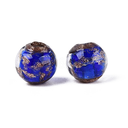 Handmade Gold Sand Lampwork Beads LAMP-N045-01C-03-1