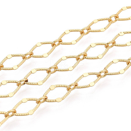 Brass Rhombus Link Chains CHC-T018-48G-1