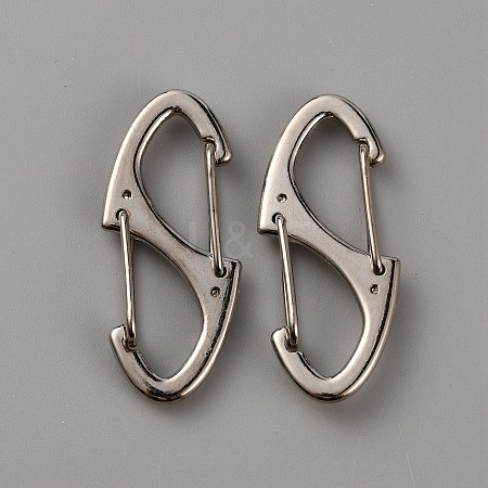 Zinc Alloy Double Snap Hook Spring Keychain Clasps FIND-WH0155-013P-1