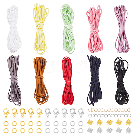 DICOSMETIC Flat Faux Suede Cord DIY Jewelry Making Finding Kit DIY-DC0002-63-1