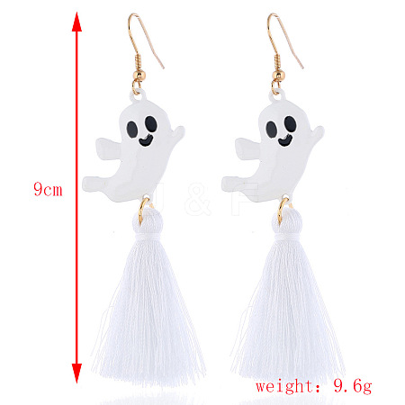 Halloween Theme Alloy Enamel Dangle Earrings FS-WG50C46-09-1