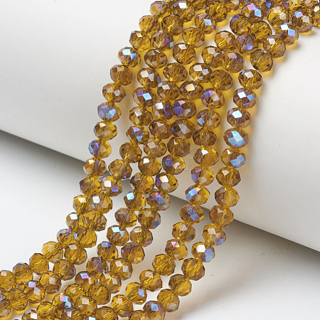 Electroplate Glass Beads Strands EGLA-A034-T6mm-I17-1