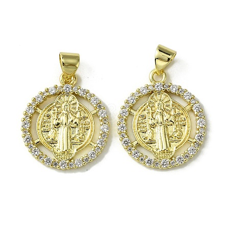 Brass Micro Pave Cubic Zirconia Pendants KK-H472-53D-G-1