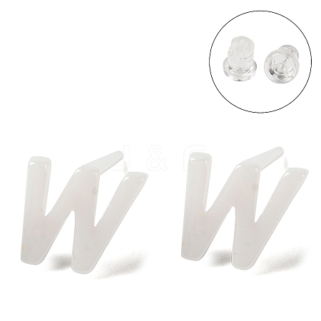 Hypoallergenic Bioceramics Zirconia Ceramic Stud Earrings EJEW-F340-04W-1