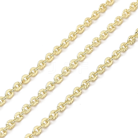 Brass Textured Cable Chains CHC-Z002-01G-1