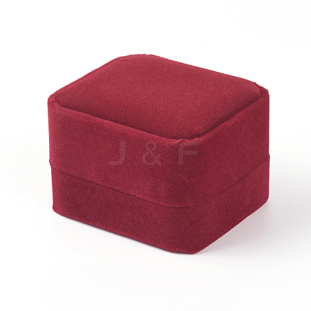 Square Velvet Ring Boxes VBOX-WH0002-03A-1