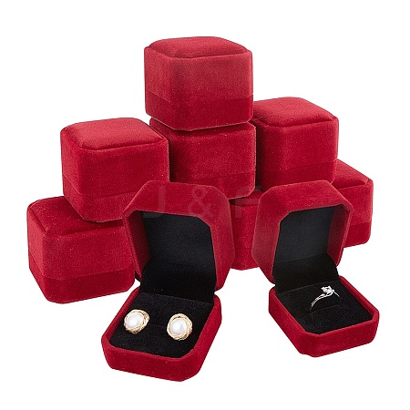 Square Velvet Ring Boxes LS-VBOX-WH0002-01B-1