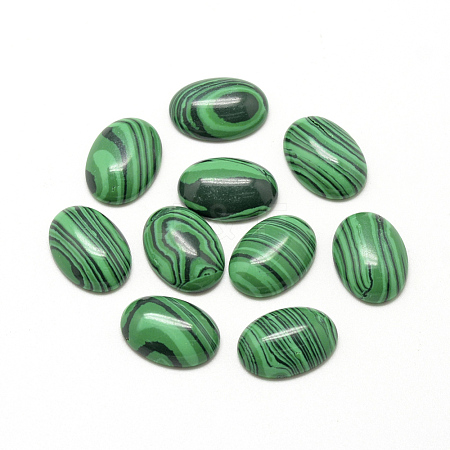 Synthetic Malachite Cabochons X-G-R415-14x10-38-1