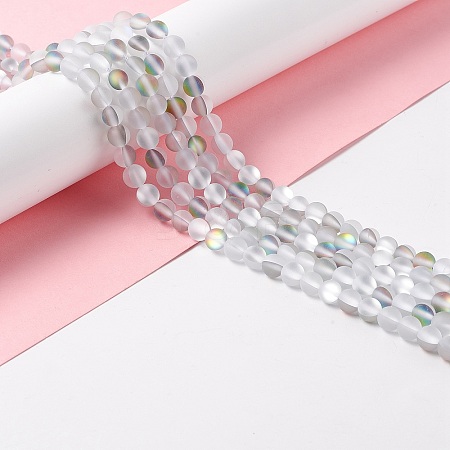 Synthetic Moonstone Beads Strands G-E573-01A-14-1
