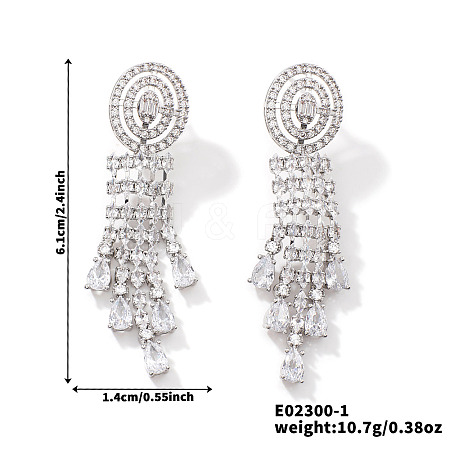 French Romantic Tassel Brass Stud Earrings XJ0314-3-1