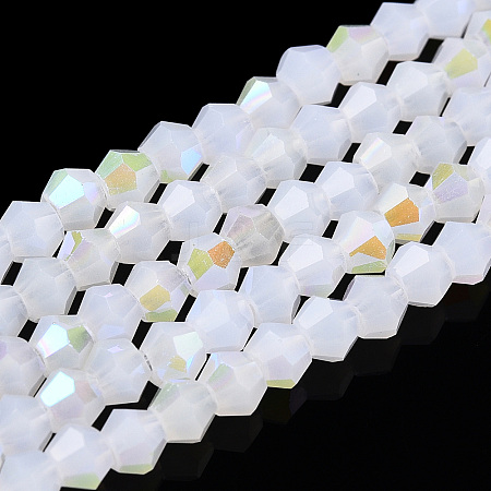 Imitation Jade Electroplate Glass Beads Strands LS-EGLA-A039-J2mm-L06-1