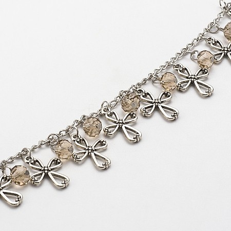 Handmade Tibetan Style Pendant Chains for Necklaces Bracelets Making AJEW-JB00092-06-1