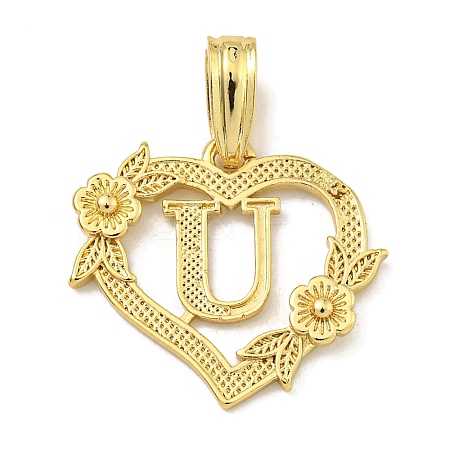 Heart Brass Pendants KK-I714-04G-U-1