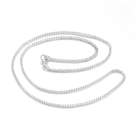 304 Stainless Steel Venetian Chain Necklaces NJEW-P162-04S-1