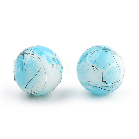 Drawbench & Baking Paint Glass Beads Strands X-GLAA-S176-02-1