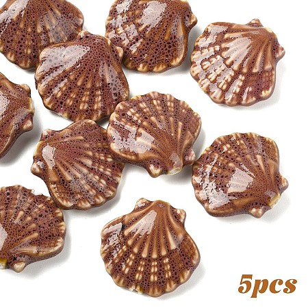 5Pcs Handmade Porcelain Beads PORC-YW0001-25I-1