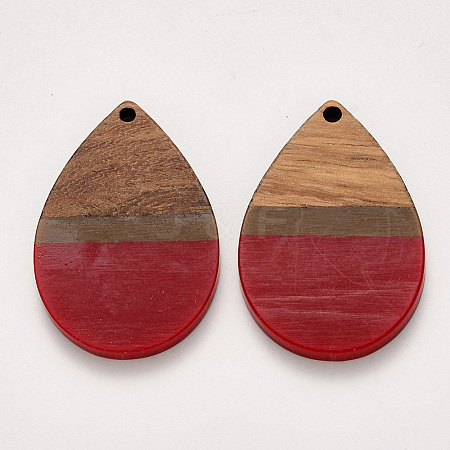 Resin & Walnut Wood Pendants RESI-S384-002A-A02-1