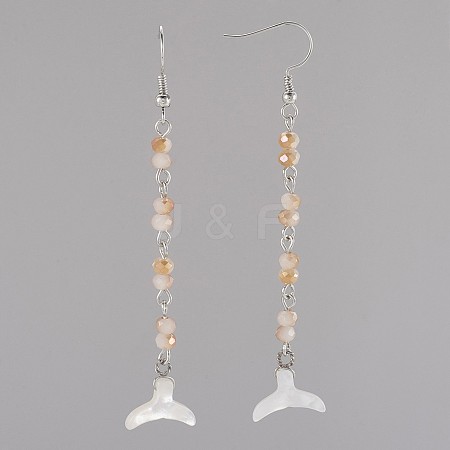 Glass Dangle Earrings EJEW-JE02870-03-1
