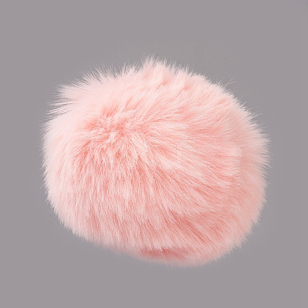 Handmade Faux Rabbit Fur Pom Pom Ball Covered Pendants WOVE-F020-A06-1