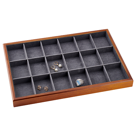 Cuboid Wood Jewelry Display Trays ODIS-WH0050-09B-1