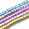 Electroplated Non-magnetic Synthetic Hematite Beads Strands G-S365-007-1