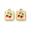 Rack Plating Alloy Enamel Pendants FIND-M038-08G-1