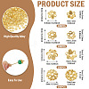 400Pcs 4 Styles Alloy Bead Caps FIND-TA0009-94G-4