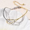 Brass Snake Chain Bracelets for Women BJEW-C087-01GP-1