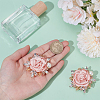 2Pcs Flower Polyester Brooches JEWB-ME0001-12-3