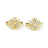 Rack Plating Brass Pave Cubic Zirconia Slide Charms KK-G464-03G-2