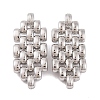 Hollow Hexagon Brass Stud Earrings for Women LS-EJEW-G391-12P-3