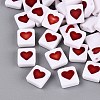 Opaque Acrylic Enamel Beads SACR-Q001-19B-1