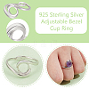 1Pc Sterling Silver Ring Components STER-BC0002-53A-4